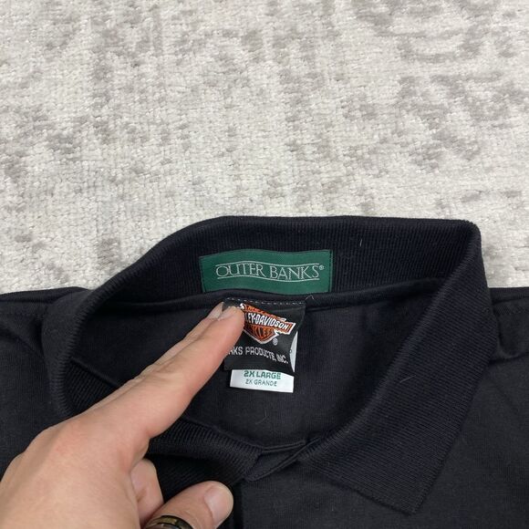 VTG Harley Davidson Polo Single Stitch Bloomington, IL Men’s Polo Size 2XL - Picture 2 of 6